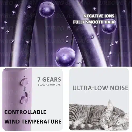 Hair Dryer for Dogs High-power Negative Ion Pet Grooming Hair Dryer - Imagen 4