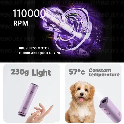 Hair Dryer for Dogs High-power Negative Ion Pet Grooming Hair Dryer - Imagen 3