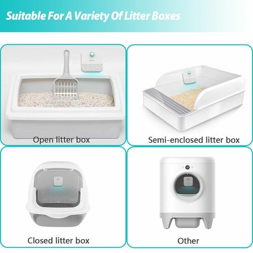 Smart Cat Odor Purifier for Cat Litter Box Deodorizer Dog Air Cleaner - Imagen 3