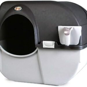 Omega Paw EL-RA15-1 Elite Roll 'n Clean Caja de arena regular, negro medianoche
