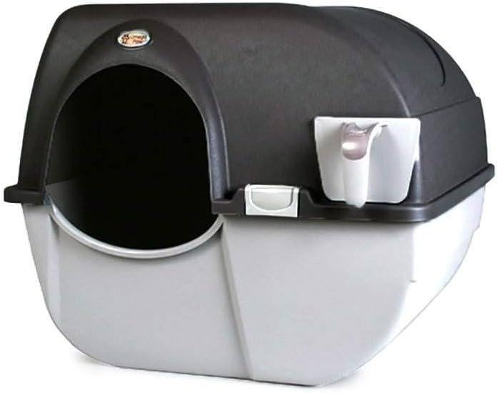 Omega Paw EL-RA15-1 Elite Roll 'n Clean Caja de arena regular, negro medianoche