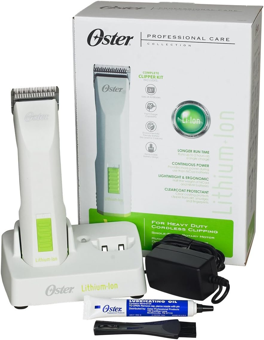Oster Lithium Ion Volt Cordless Clipper with Detachable #10 Blade