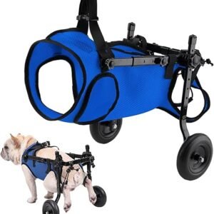 Silla de Ruedas Ligera para Perros, Carro para Mascotas Ajustable para Patas Traseras, Carro de Ayuda para La Movilidad Del Perro con Ruedas para Cachorros Heridos con Movilidad Discapacitada