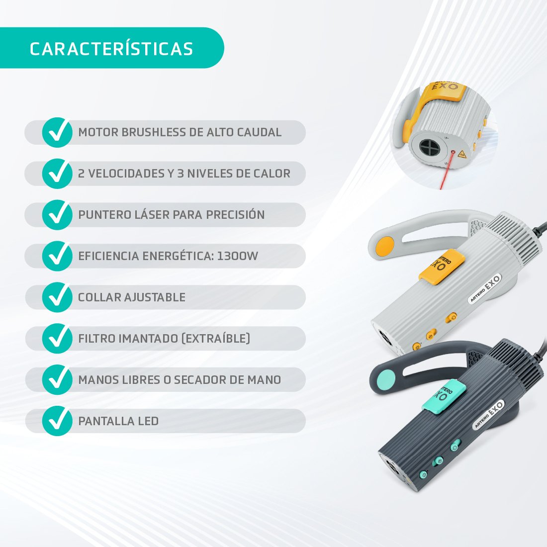 ARTERO EXO Secador Profesional Manos Libres para Perros 1200 W - Imagen 6