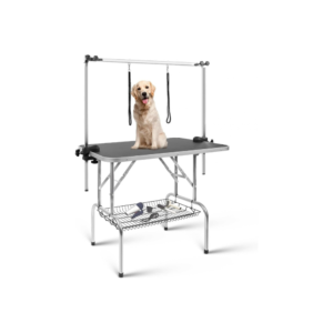 Maanton Mesa de Estética Canina Plegable de 36″ con Doble Brazo